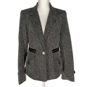 ANTHACITE BY MUSE / Black & Gray Tweed Style Blazer / Size 8